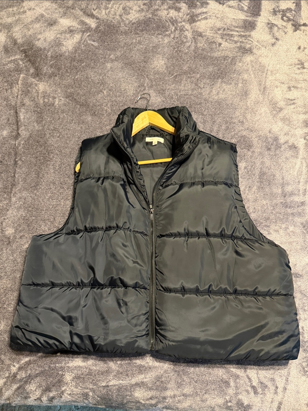 Ultra Flirt Black Quilted Vest with Heart Logo